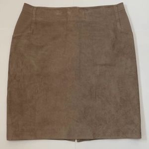 BCBG MaxAzria Camel Suede Skirt